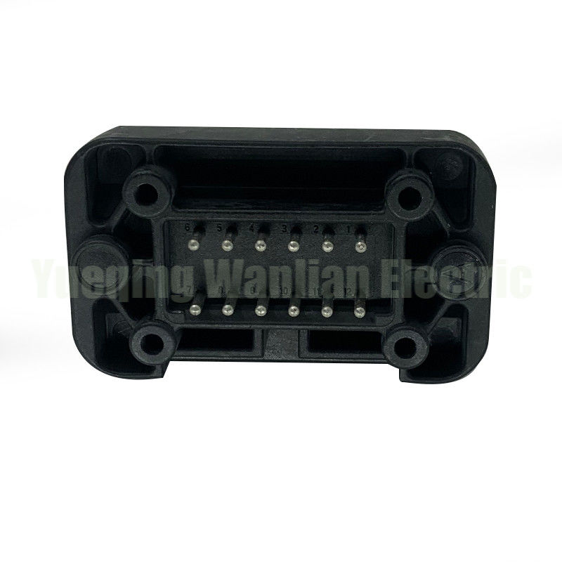 12 پین DT15-12PB کانکتور خودرو سیاه DT پین مستقیم PCB نصب سر سیم به تخته سوکت