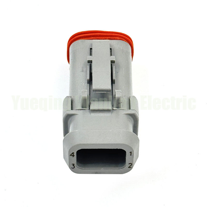 4 راه DT06-4S-E008 جرمن سری DT Socket Plug اتصالات خودرو پلاگین خاکستری