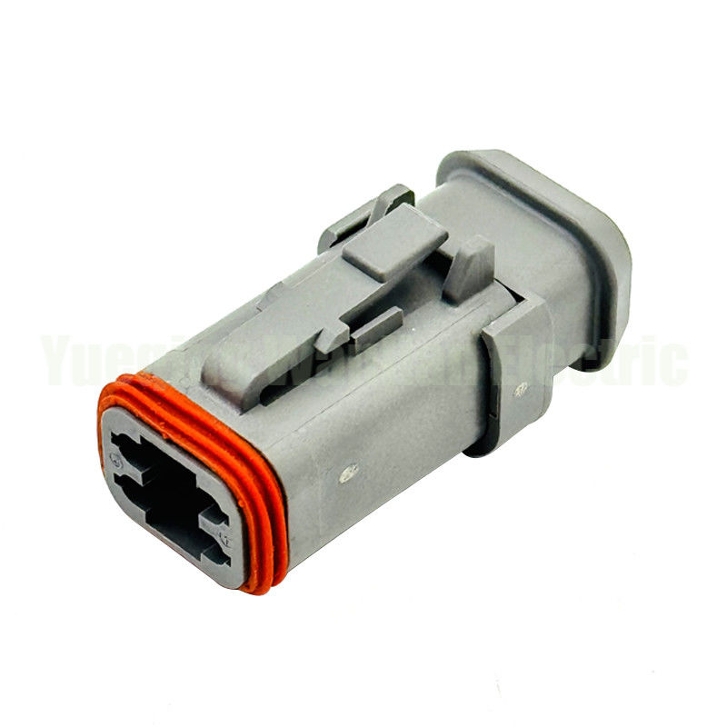 4 راه DT06-4S-E008 جرمن سری DT Socket Plug اتصالات خودرو پلاگین خاکستری
