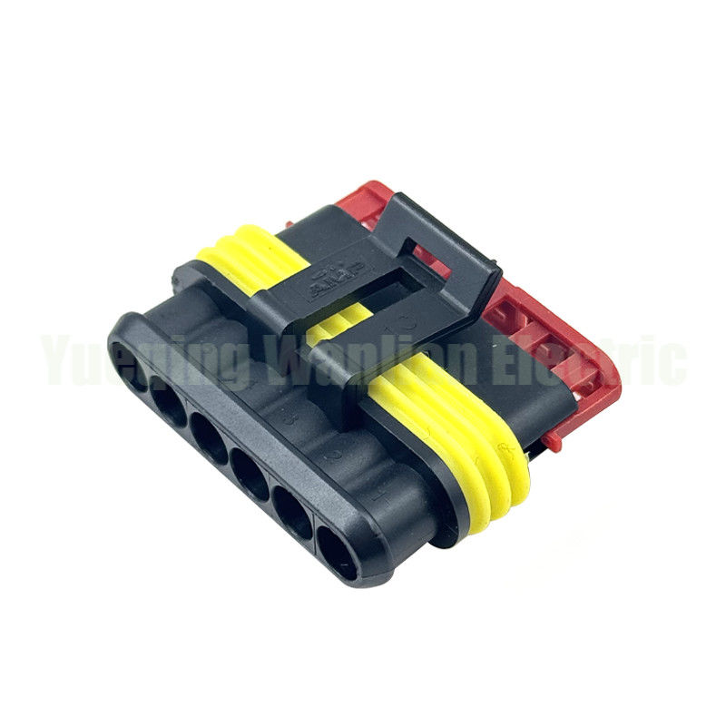 6 پین 282090-1 سوکت دایره ای Superseal Crimp بدون تماس اتصال سیم اتوماتیک