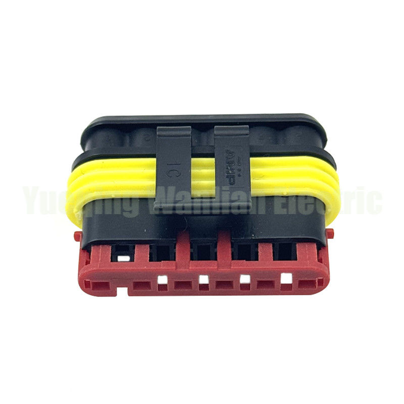 6 پین 282090-1 سوکت دایره ای Superseal Crimp بدون تماس اتصال سیم اتوماتیک